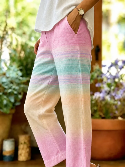 Women Abstract Long Pants Casual Spring/Fall Trousers