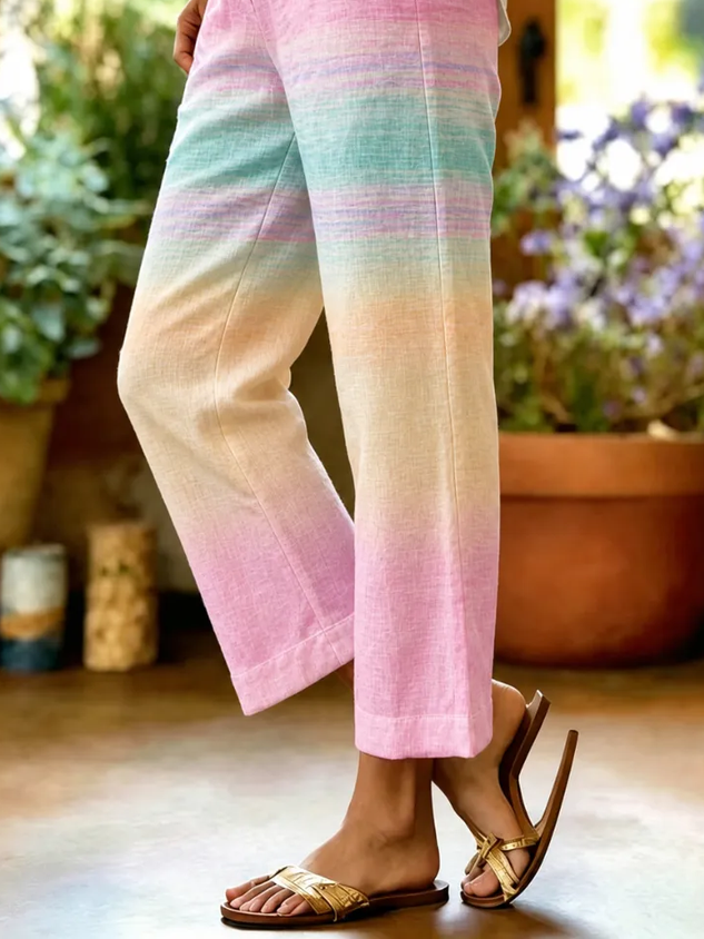 Women Abstract Long Pants Casual Spring/Fall Trousers
